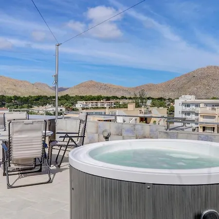 Apartmán Elegant With Sea View In Puerto De Pollenca 120m² Jacuzzi Port de Pollença